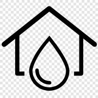 House with a Pool, House with a Fountain, Water House icon svg