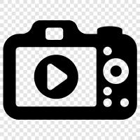 Kamerada video nasıl oynanır, kamerada video nasıl kaydedilir, kamerada nasıl video oynatılır ikon svg