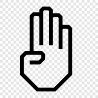 human hand, hand, fingers, thumb icon svg