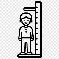 human height, average height, tallest person, shortest person icon svg