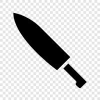 hunting knife, pocket knife, kitchen knife, butcher knife icon svg