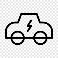 hybrid car, electric car, battery electric car, all electric car icon svg