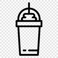 dondurma, frappuccino, kafein, milkshake ikon svg