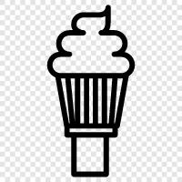 ice cream cone, sundae cone, milkshake cone, soft serve cone icon svg