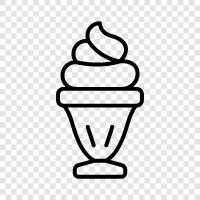 ice cream, dessert, chunky, creamy icon svg