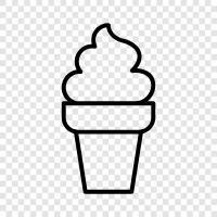 ice cream, cone, sundae bar, frappe icon svg