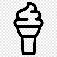 Ice Cream, cone, dessert, offal icon svg