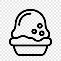 ice cream, cones, cups, sundaes icon svg