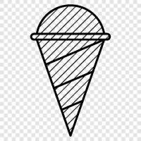 ice cream, cones, waffle cones, ice cream sandwiches icon svg