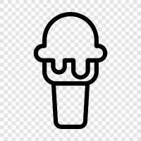 Ice cream, Flavors, Ice cream shop icon svg