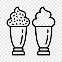 ice cream, cone, milkshake, sundae bar icon svg