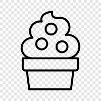 Eis, Sahne, Konus, Dessert symbol