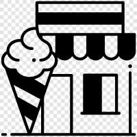 ice cream, cones, sundaes, shakes icon svg