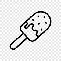 ice cream sticks, frozen yogurt, sorbet, stick ice cream icon svg