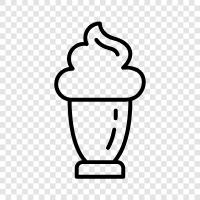 ice cream, ice cream sundaes, sundaes, milksh icon svg