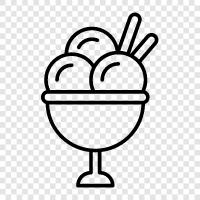 ice cream, cone, sundae bar, frozen treat icon svg