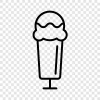 ice cream, sundae, cream, ice cream cones icon svg