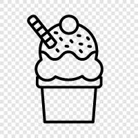 ice cream, cone, soft serve, sundae bar icon svg