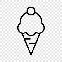 ice cream truck, ice cream cone, ice cream sundae, soft serve icon svg