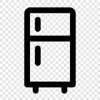 ice maker, freezer, fridge, side by side icon svg