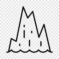Eisberg, Eisberge, schwimmend, gefroren symbol