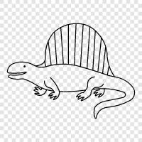 ichthyosaur, ichthyosaur iskeleti, ich, dimetrodon ikon svg