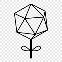 icosahedron, flowers, geometry, Platonic solids icon svg