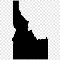 Idahoans, state, flag, mountains icon svg