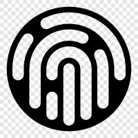 Identifikation, Identifikationstechnik, Biometrisch, Fingerabdruckscanner symbol