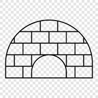 igloo, igloo evi, igloo inşaatı, igloo ısıtıcı ikon svg