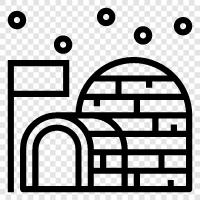 Iglu, Iglu Gebäude, Iglu Designs, Iglu Häuser symbol