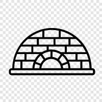 igloo, kar evi, igloo barınağı, igloo binası ikon svg