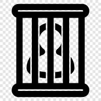 incarceration, prison, detention, lockup icon svg