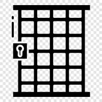 incarceration, confinement, prison, inmates icon svg