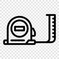 inch, foot, metric, tape measure icon svg