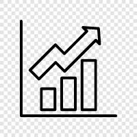 income chart, earnings report, salary, wage icon svg