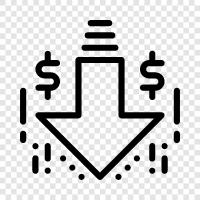 income decrease, money problems, how to deal, decreased income icon svg