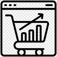 increased cart sales, increased online cart sales, improved cart sales icon svg