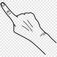 Zeigefingerverletzung, Zeigefingerschmerzen, Zeigefingerchirurgie, Zeigefinger symbol