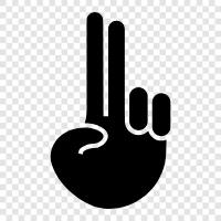 index fingers, middle fingers, ring fingers thumb, pinky icon svg