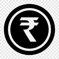 Indian currency, foreign currency, exchange rates, rates icon svg