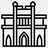 indian gate, gate of bengal, bengal gate, gate of india icon svg