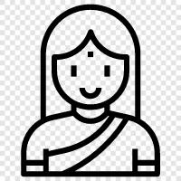 Indian Girls, Indian Women, Indian Teenage Girls, Indian icon svg