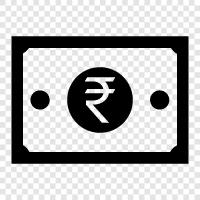 Indian rupee, Indian currency, banknote, cash icon svg