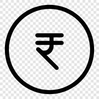 Indian Rupee, currency, cash, banknotes icon svg