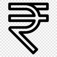 Indian Rupee, currency, money, exchange rate icon svg