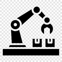 Industrieautomation, Fabrikautomation, Produktionslinienautomatisierung, Anlagenautomatisierung symbol