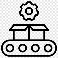 industrielle Automatisierung, industrielle Roboterarm, industrielle Roboterhände, industrielle Robotermanipulator symbol