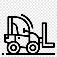 industrial, lift, truck, trucking icon svg