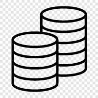 information, data warehousing, database, analytics icon svg